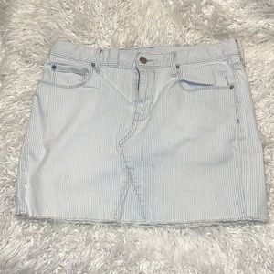 Gap vertical stripped light blue jean skirt